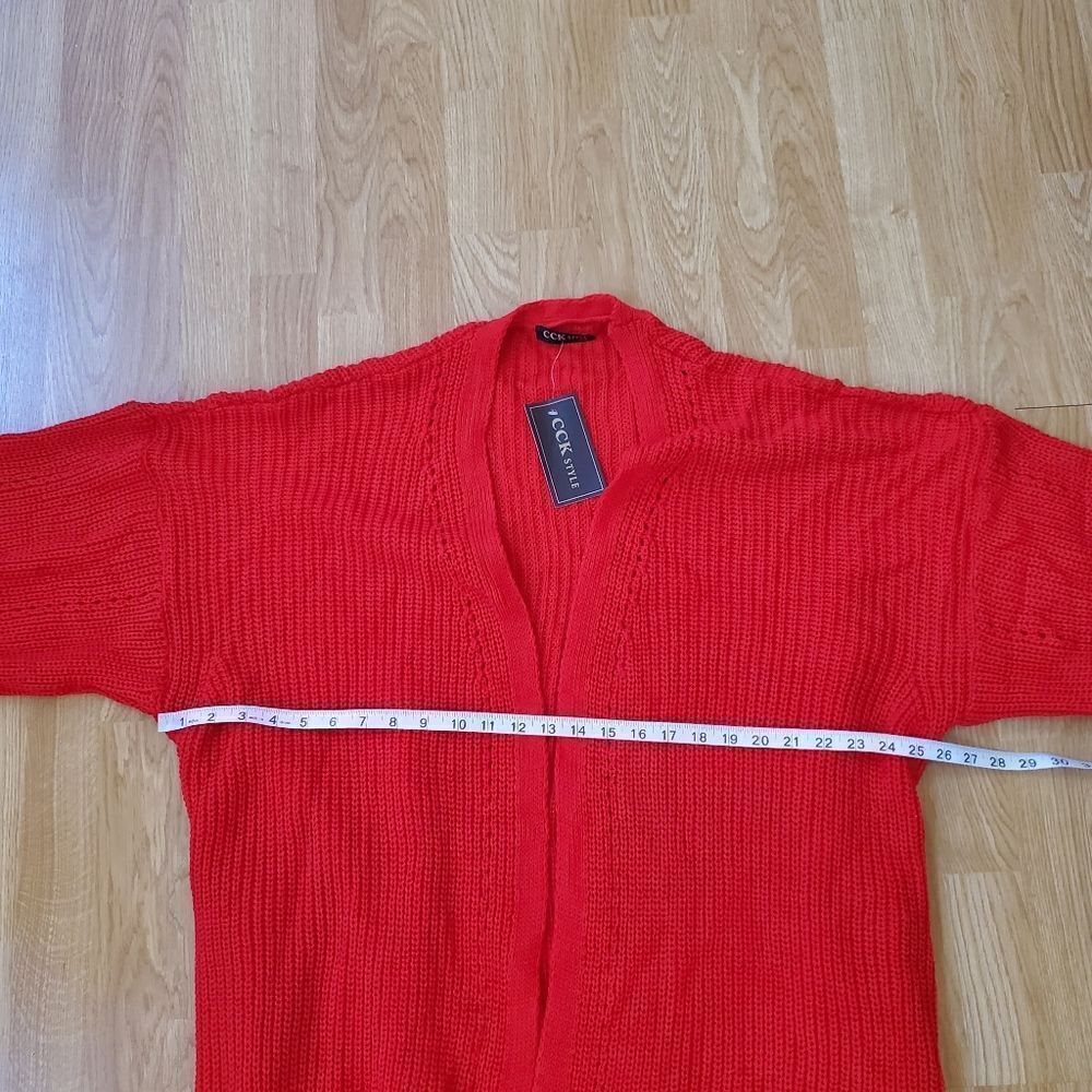 CCK Style Wool-Blend Open Cardigan sz Med - Picture 9 of 11